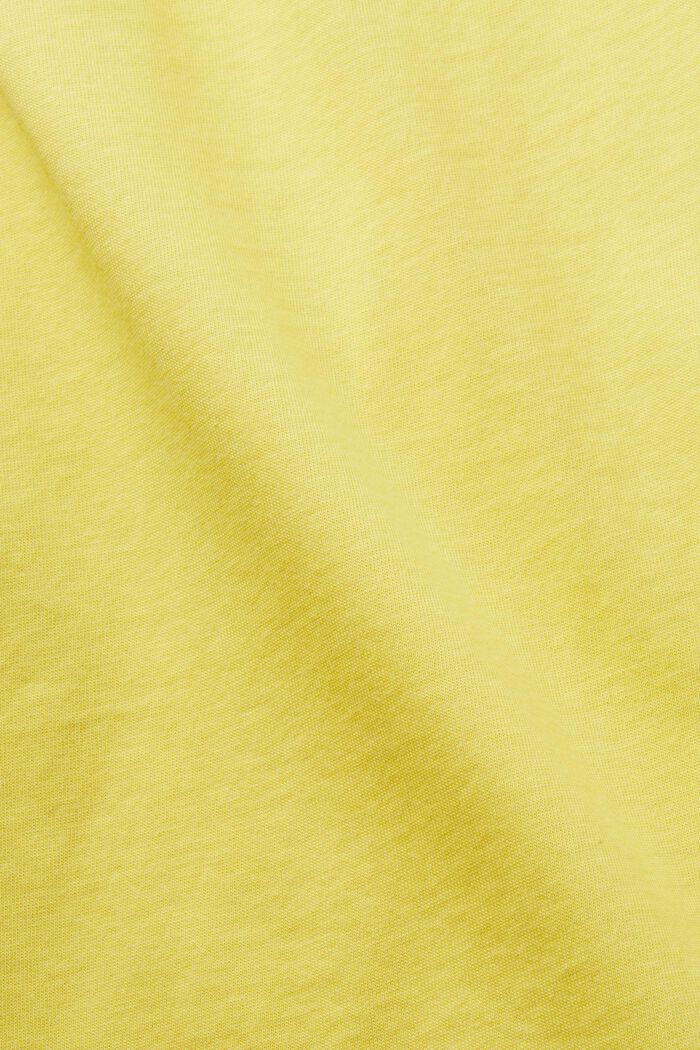 T-shirt med tryck ton-i-ton, 100 % bomull, DUSTY YELLOW, detail image number 6