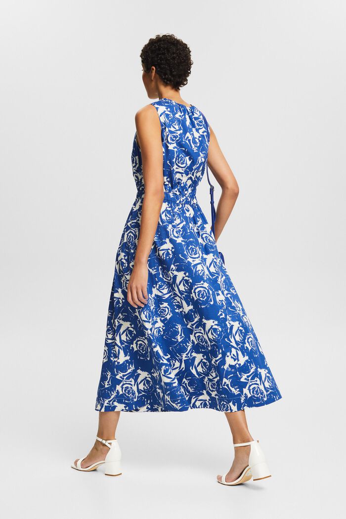 A-linjeformad klänning med tryck, BRIGHT BLUE, detail image number 3