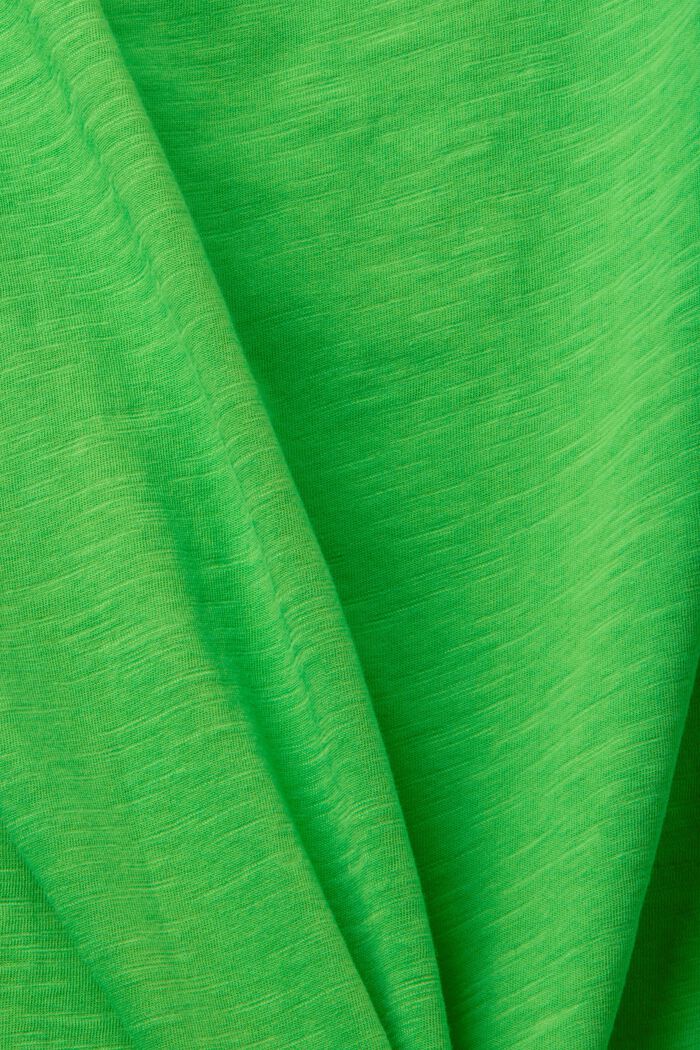 U-ringad T-shirt i bomull, GREEN, detail image number 5