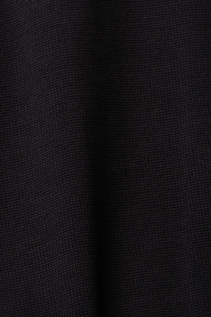 Stickad klänning, 100% bomull, BLACK, detail image number 5