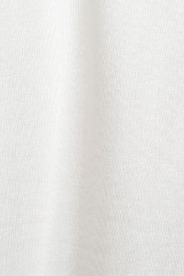 T-shirt i bomullsjersey med logo, OFF WHITE, detail image number 5