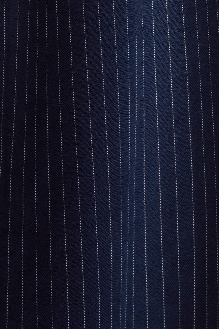 Kritstrecksrandig skjorta i twill, 100% bomull, NAVY, detail image number 4