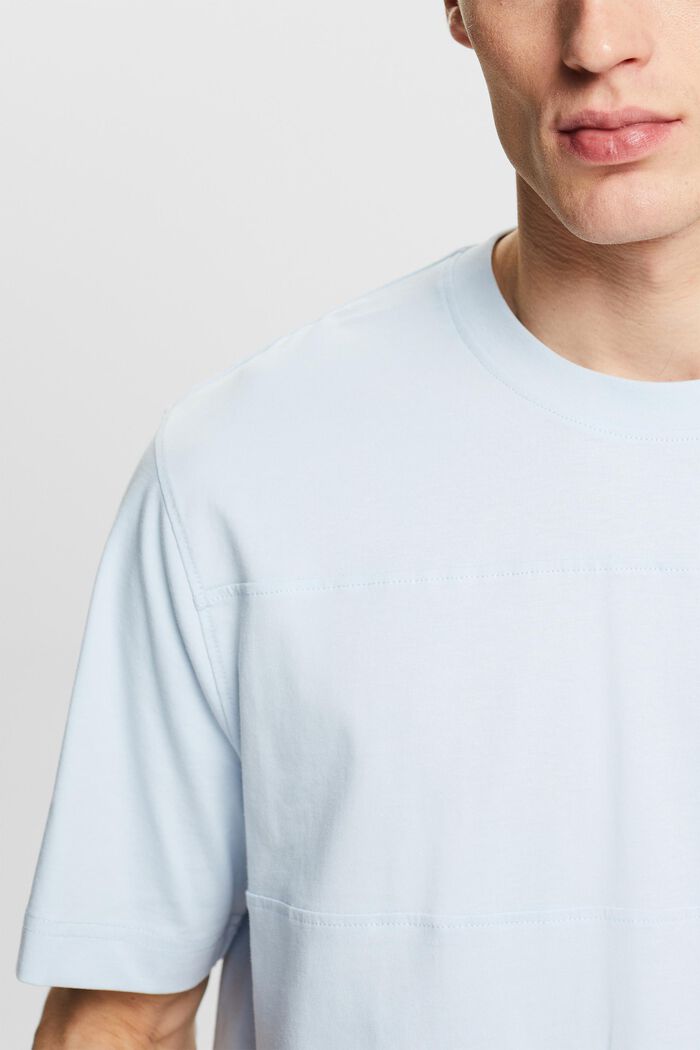 Långärmad, rundringad T-shirt i ekologisk bomull, LIGHT BLUE, detail image number 3