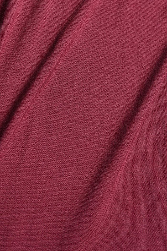 T-shirt i jersey av LENZING™ ECOVERO™, DARK RED, detail image number 4