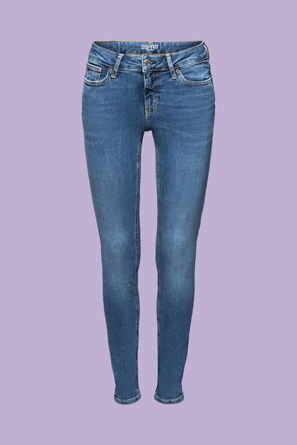 Skinny-jeans med mellanhög midja