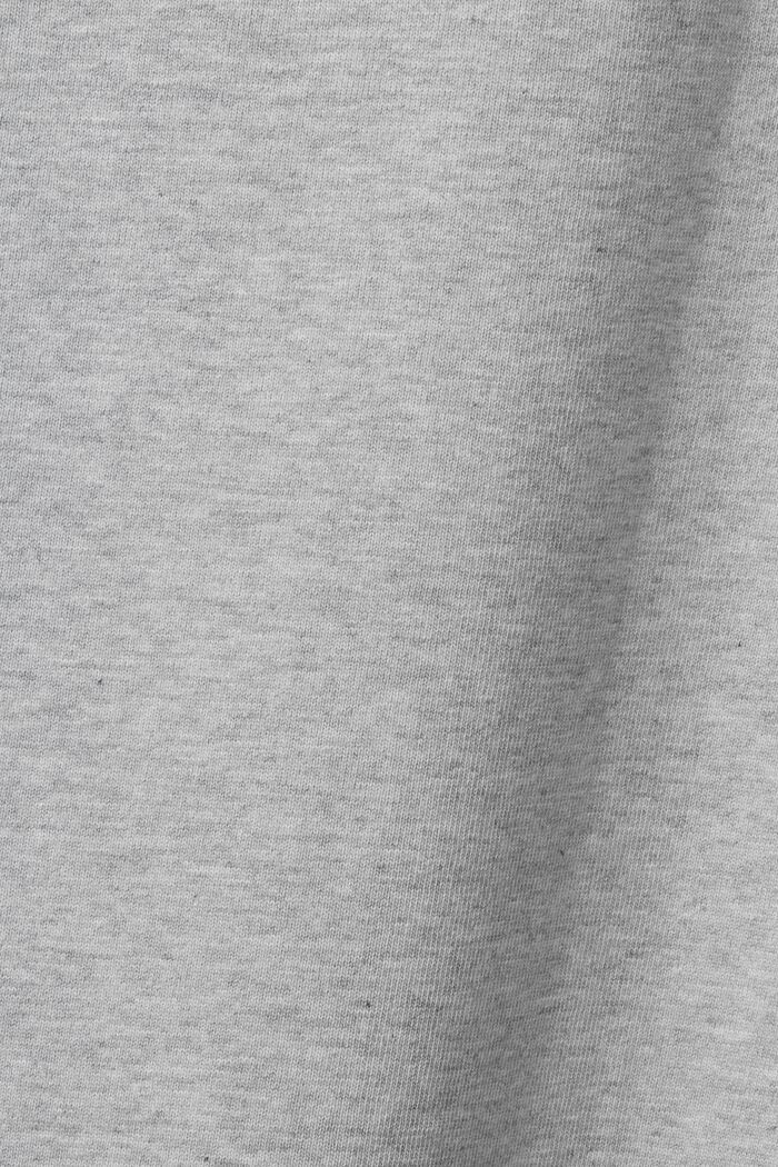T-shirt i bomullsjersey med logo, unisexmodell, LIGHT GREY, detail image number 7