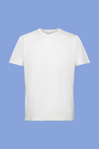 Bomulls-T-shirt med farfarsringning