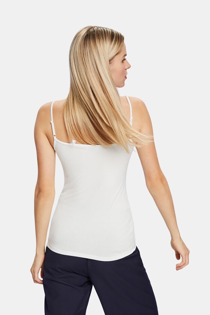 Camisole i strechigt tyg, OFF WHITE, detail image number 3