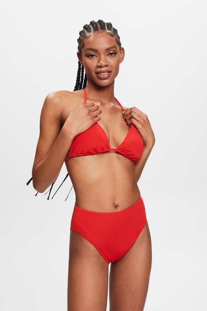 Bikiniunderdel med medelhög midja, DARK RED, detail image number 0