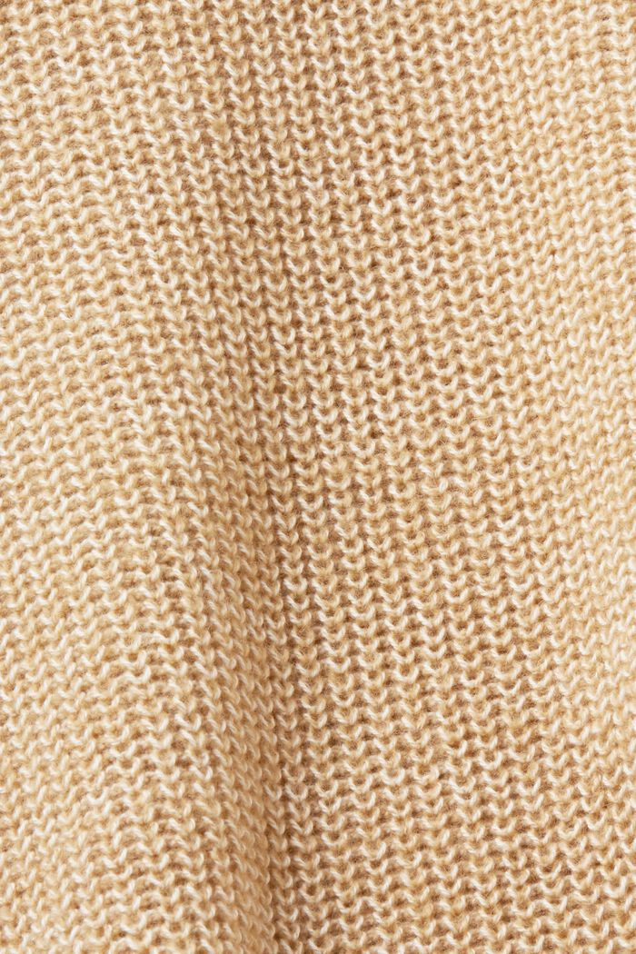 Tröja med polokrage, bomullsblandning, SAND, detail image number 4