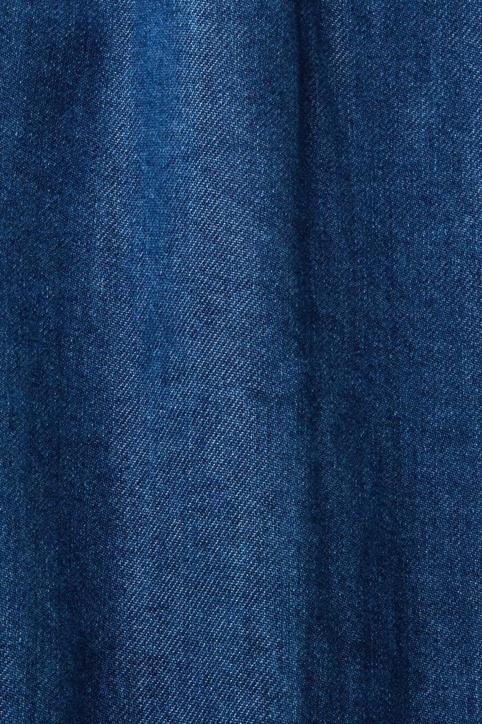 Jeansjacka med knytskärp, BLUE MEDIUM WASHED, detail image number 4