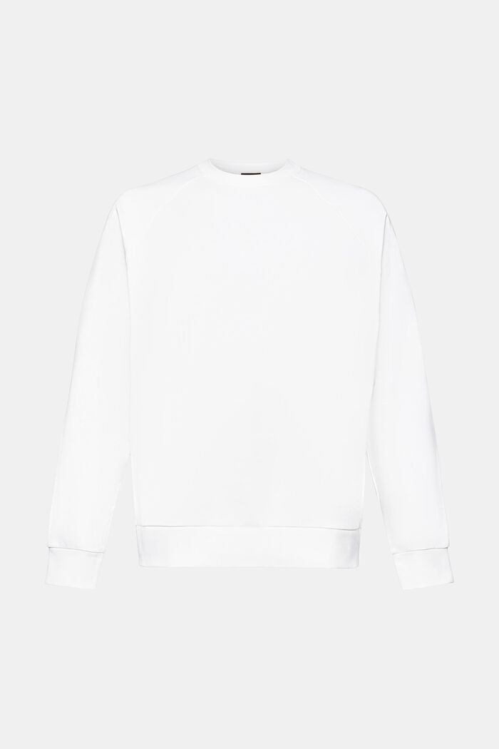 Sweatshirt i bomull med ledig passform, OFF WHITE, detail image number 6