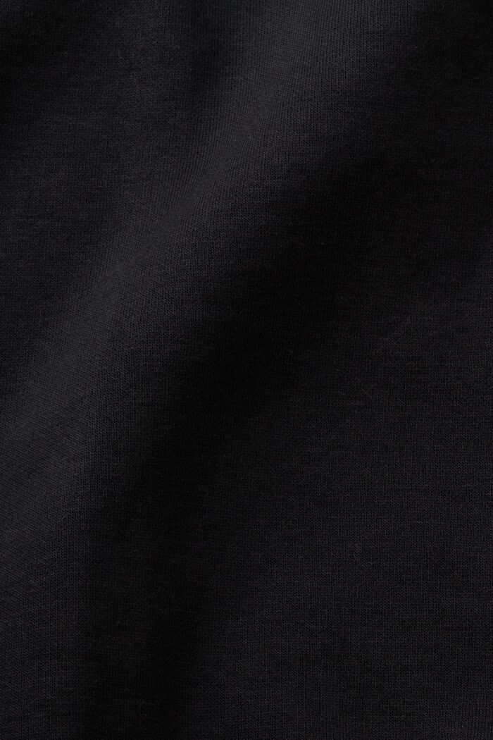 Sweatshirt med randiga ärmar, BLACK, detail image number 4