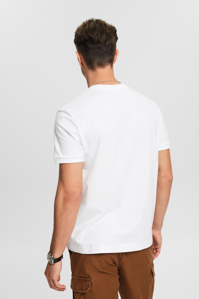 T-shirt i jersey med farfarsringning, WHITE, detail image number 2