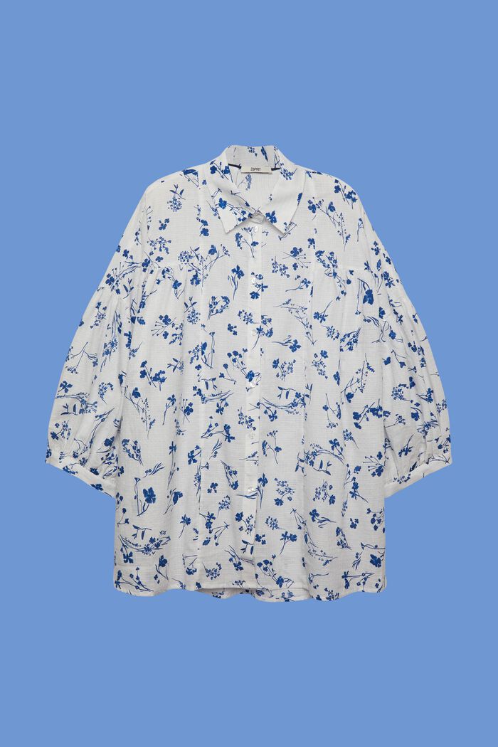 CURVY skjortblus i oversize, 100% bomull, OFF WHITE, detail image number 2