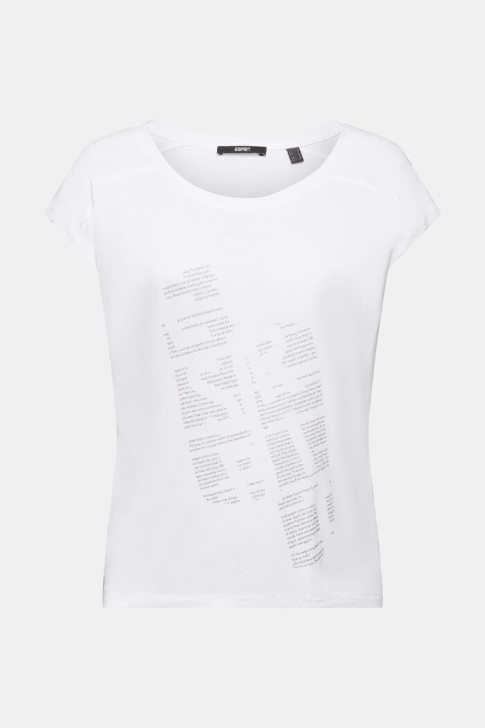 T-shirt med tryck fram, LENZING™ ECOVERO™, WHITE, detail image number 6