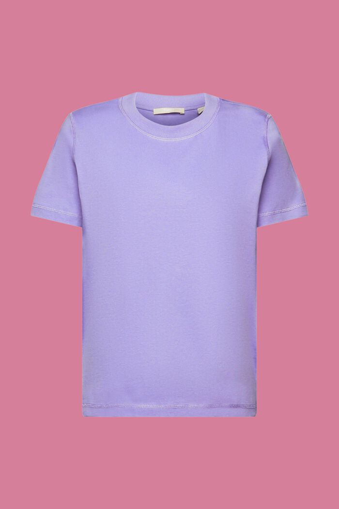 Ledig T-shirt, 100% bomull, PURPLE, detail image number 7