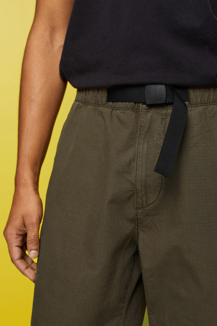 Shorts med dragsko i midjan, KHAKI GREEN, detail image number 2