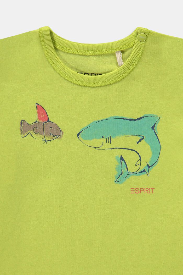 T-shirt med tryck, ekologisk bomull, CITRUS GREEN, detail image number 2