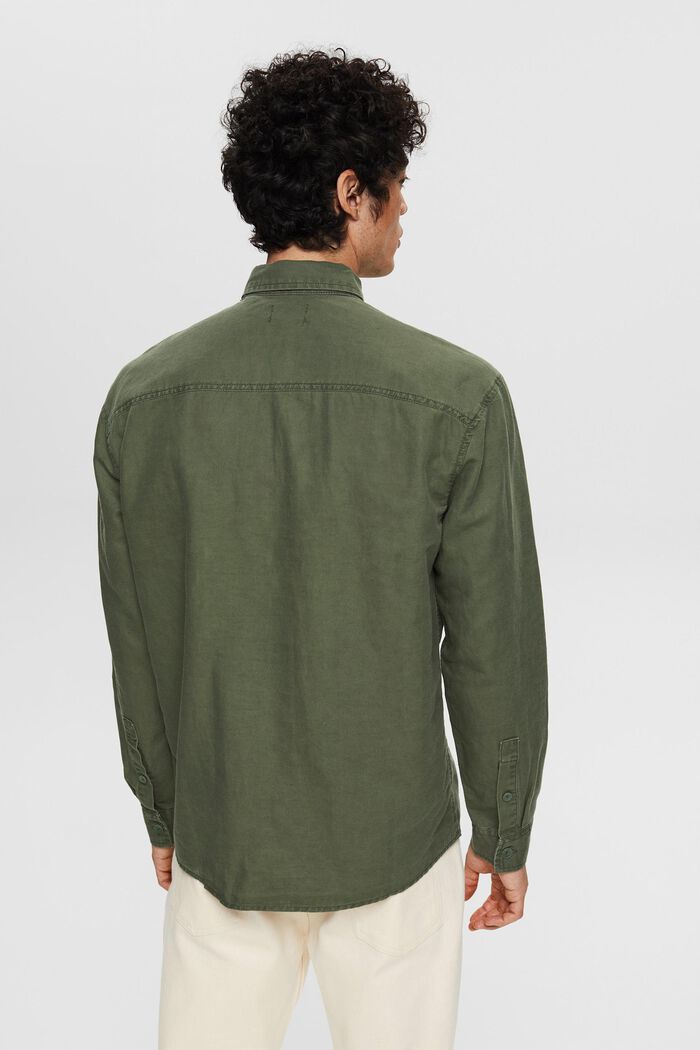 I linnemix: Oversize-skjorta, GREEN, detail image number 3
