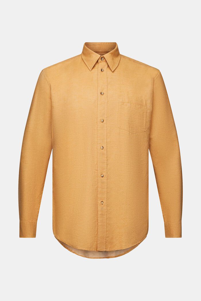 Melerad skjorta, 100% bomull, CAMEL, detail image number 7