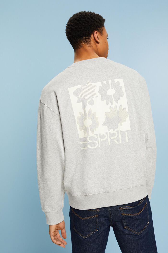 Sweatshirt med logotryck, LIGHT GREY, detail image number 3