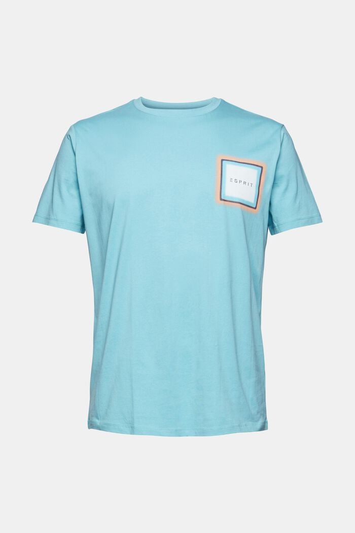 T-shirt i jersey med tryck, LIGHT TURQUOISE, detail image number 6