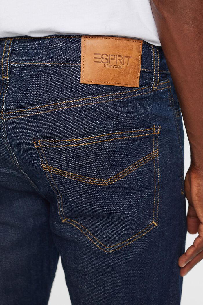 Raka jeans med medelhög midja, BLUE RINSE, detail image number 4