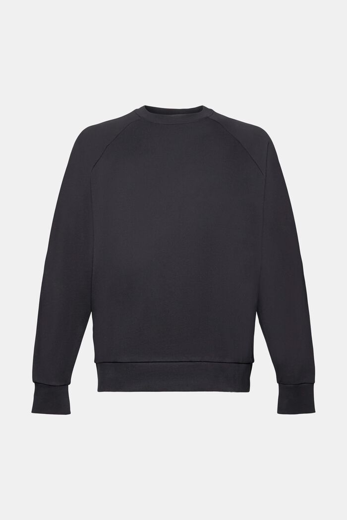 Sweatshirt i bomull med ledig passform, BLACK, detail image number 6