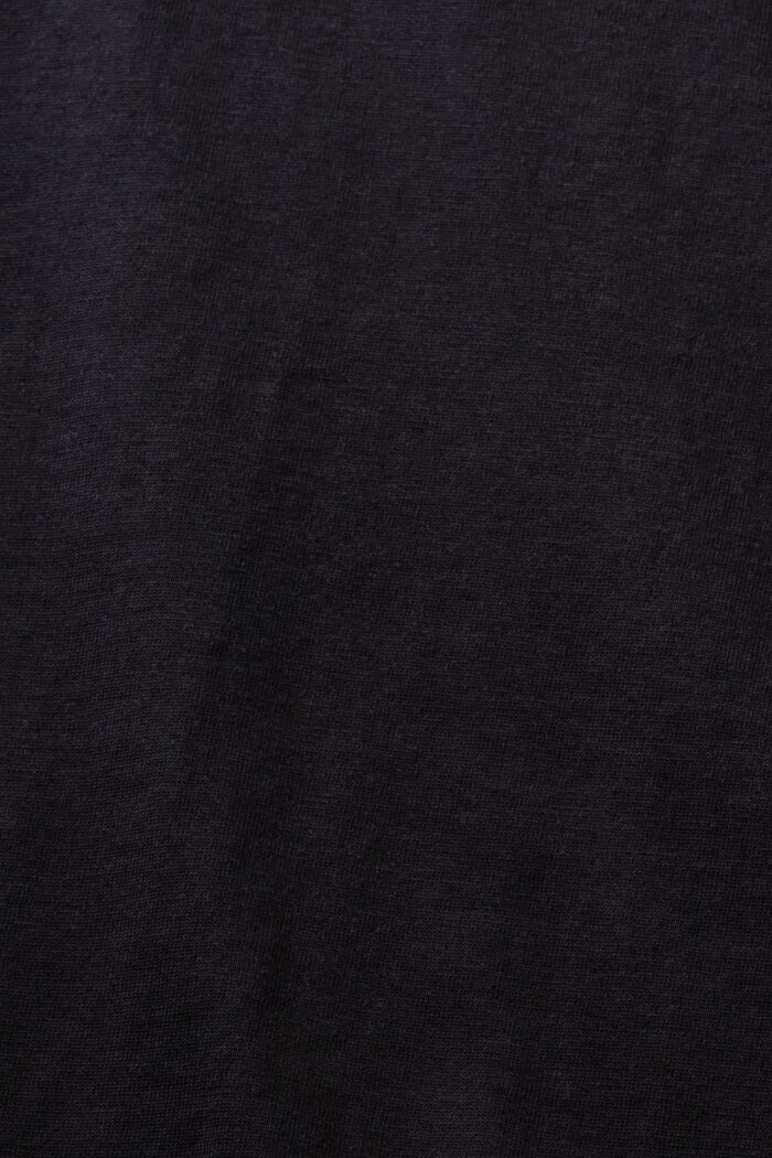 Kortärmad T-shirt med rund ringning, BLACK, detail image number 4