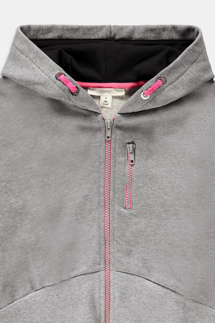Sweatshirts cardigan, LIGHT GREY 5, detail image number 1