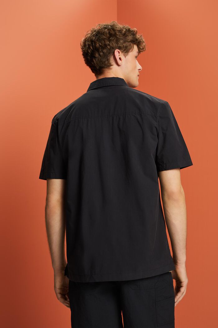 Kortärmad skjorta, bomullsblandning, BLACK, detail image number 3