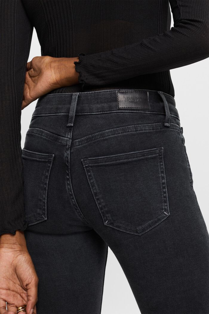 Skinny-jeans med mellanhög midja, BLACK RINSE, detail image number 4