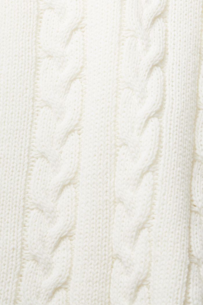 Stickad V-ringad tröja, OFF WHITE, detail image number 5