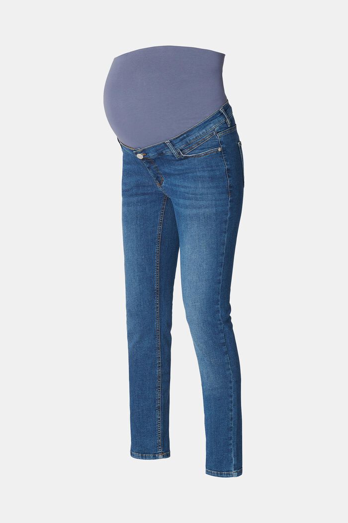 Jeans med smal passform och mudd över magen, MEDIUM WASHED, detail image number 5