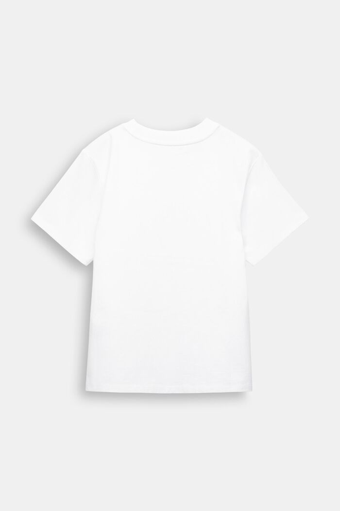 T-shirt i bomullsjersey med logo, WHITE, detail image number 1