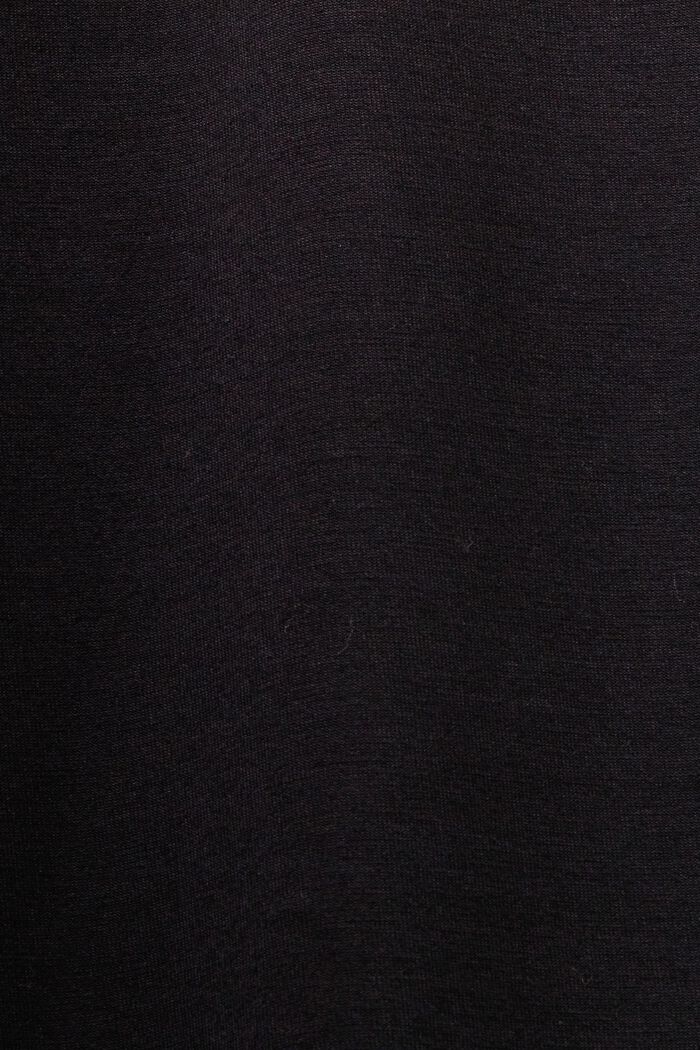 Skjortblusklänning i jersey med skärp, BLACK, detail image number 6