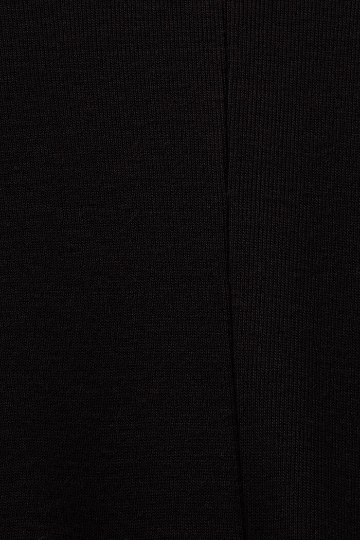 Stickad maxiklänning med polokrage, BLACK, detail image number 6