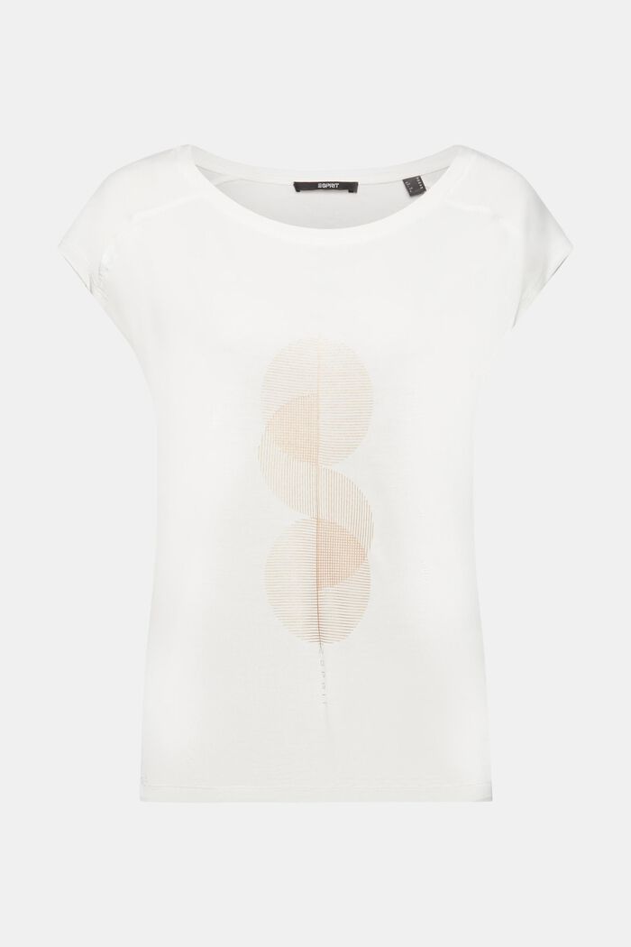 T-shirt med tryck fram, LENZING™ ECOVERO™, OFF WHITE, detail image number 6