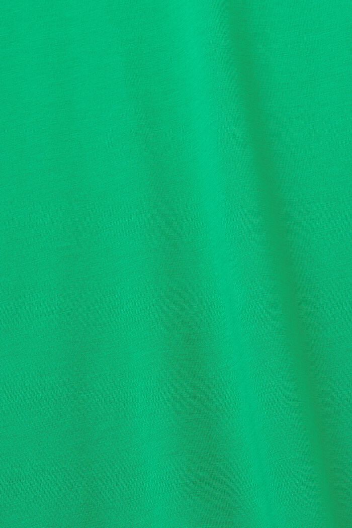 T-shirt i pimabomull med smal passform, GREEN, detail image number 5
