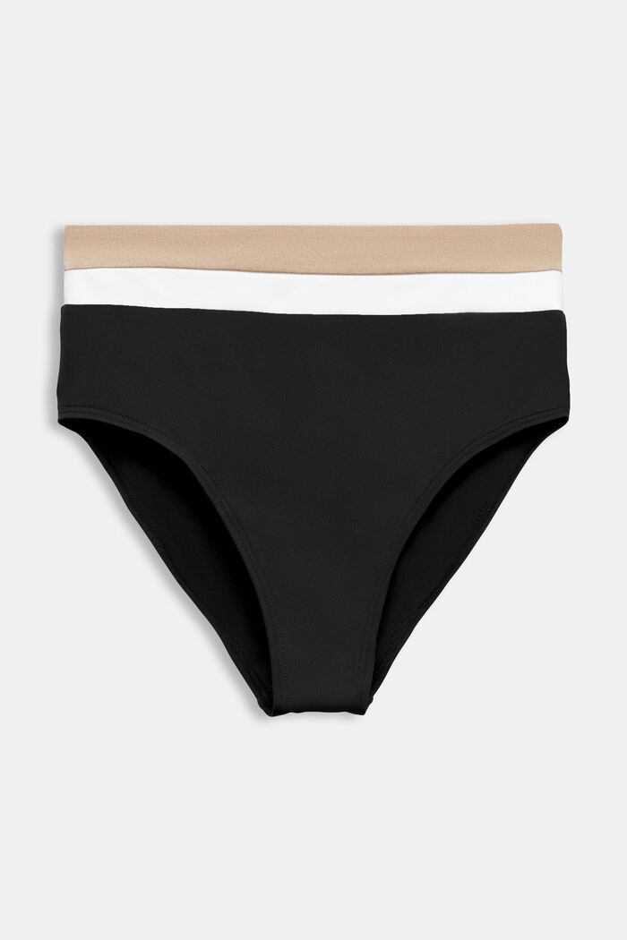 Trefärgad bikiniunderdel, BLACK, detail image number 4