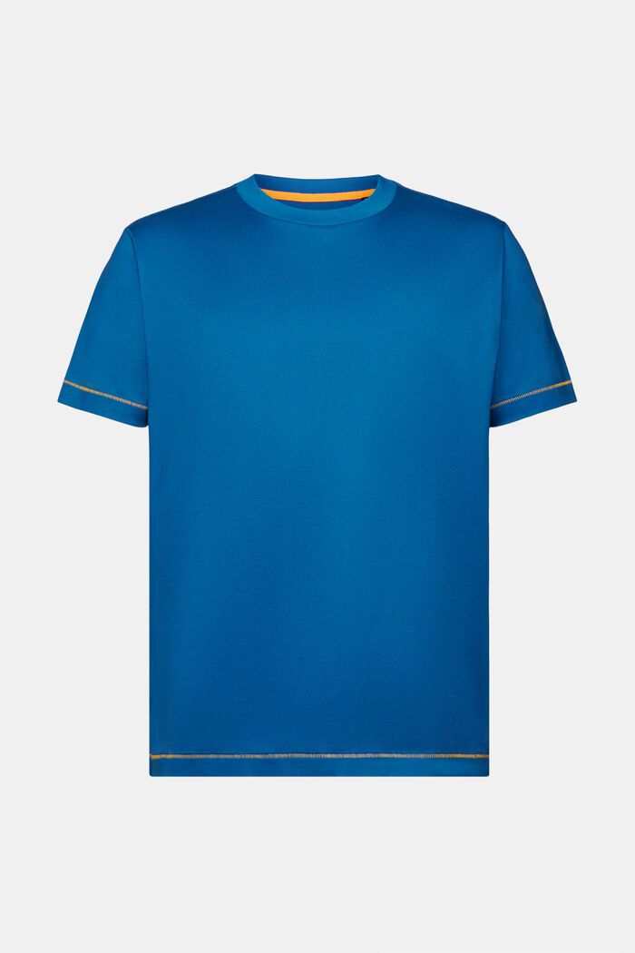 T-shirt i jersey med rund ringning, 100% bomull, DARK BLUE, detail image number 5