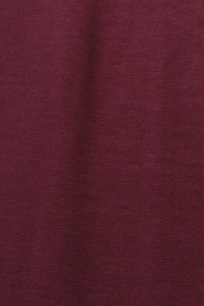 T-shirt i jersey med tryck, 100% bomull, AUBERGINE, detail image number 5