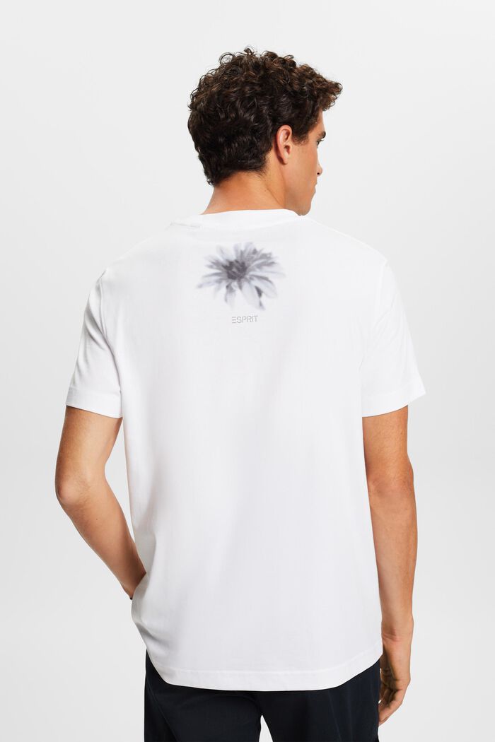 T-shirt i ekologisk bomull med tryck, WHITE, detail image number 4