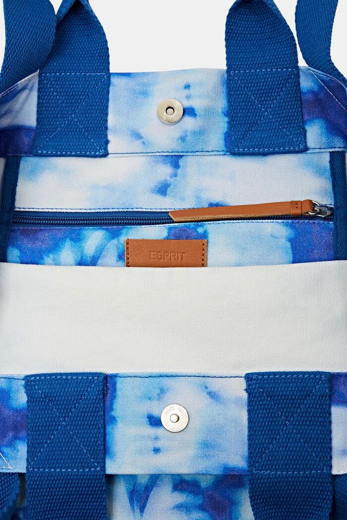 Shoppingväska i bomullscanvas med logo, PASTEL BLUE, detail image number 3