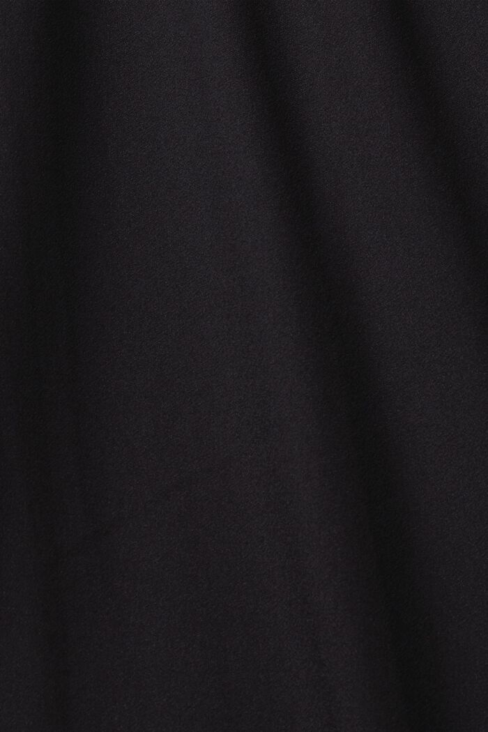 Klänning i crêpe med laserskurna detaljer, BLACK, detail image number 7