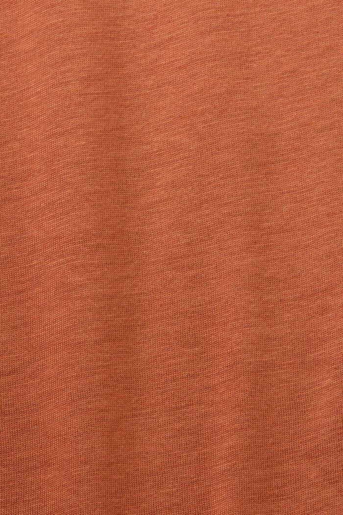 Polotröja i jersey av bomullsmix, TERRACOTTA, detail image number 5