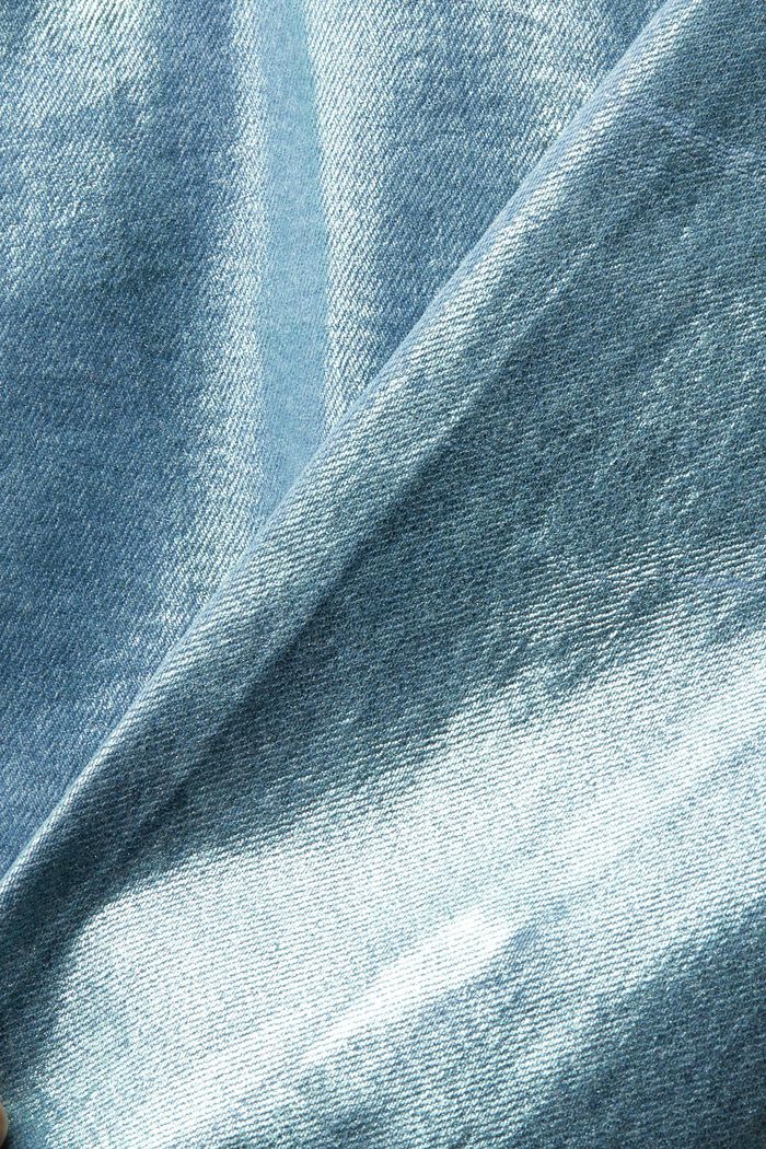 Kort jeansjacka i metallic, DENIM/PISTACHIO GREEN, detail image number 5