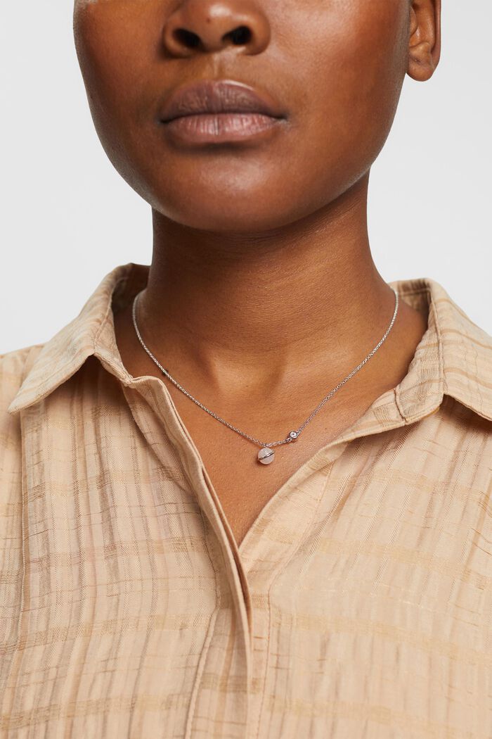 Halsband med zirkonhänge, sterlingsilver, SILVER, detail image number 2