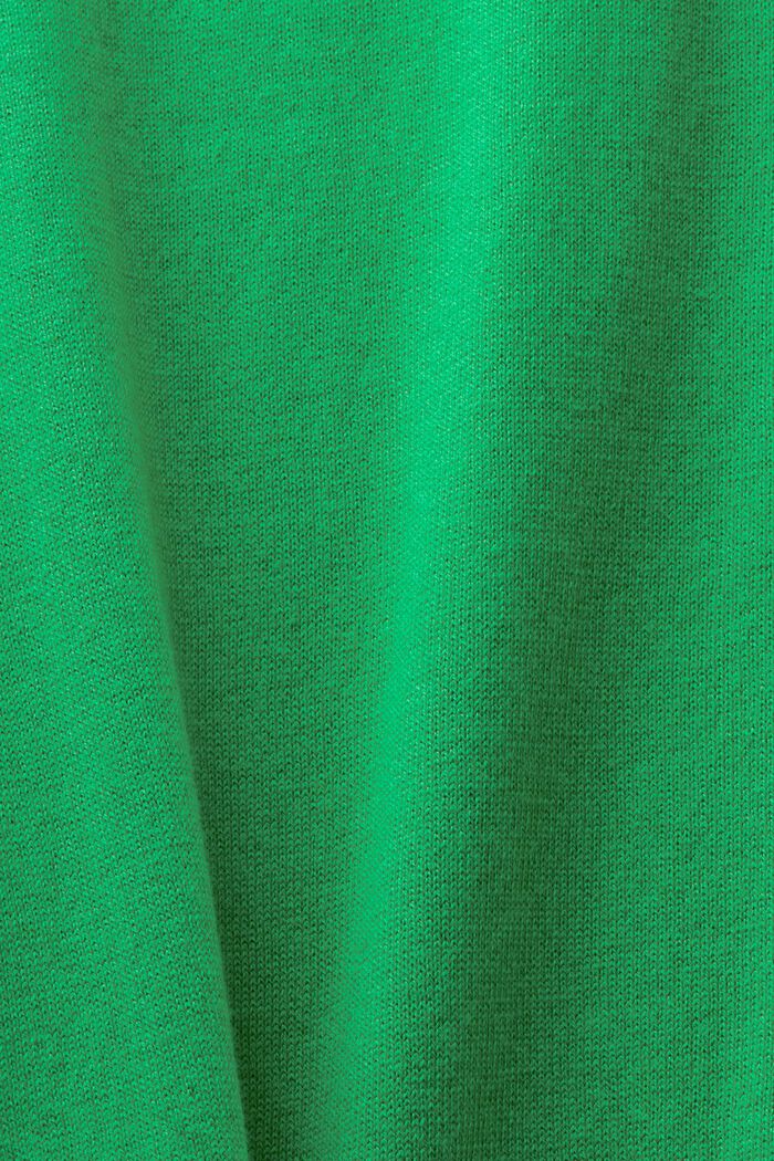 V-ringad tröja i bomull, GREEN, detail image number 5